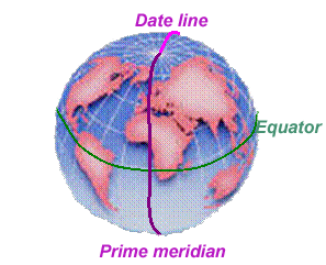 lines of longitude with degrees